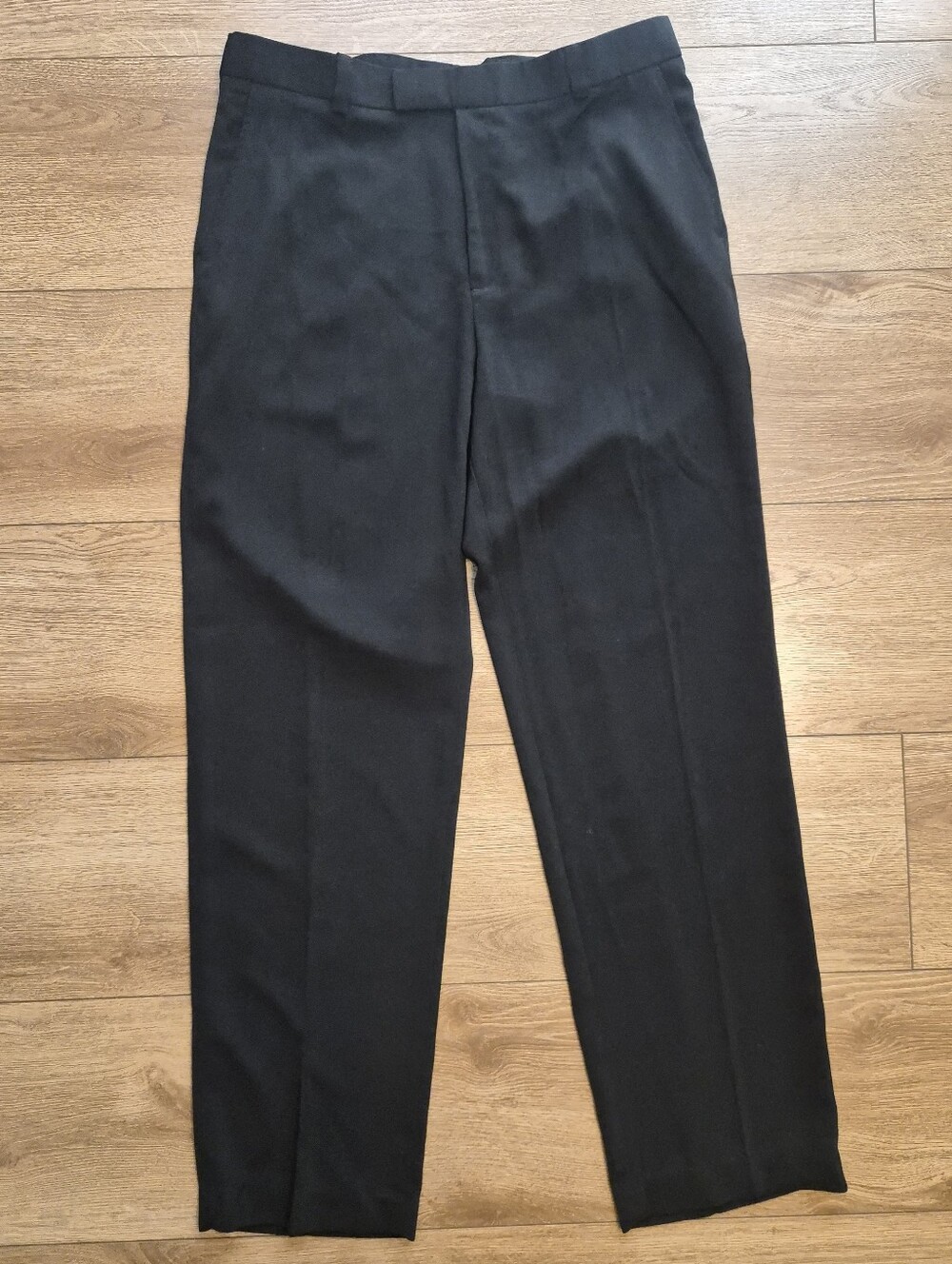 [LIKE NEW] ​RETRO Mens Black Flat Front Dress Pants Slacks 38x34 Classic Fit